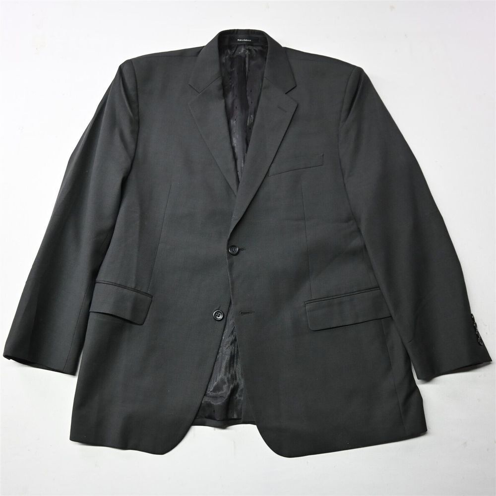 Joseph & Feiss 46R Dark Gray 100% Wool Mens Suit Blazer Sport‎ Coat Jacket